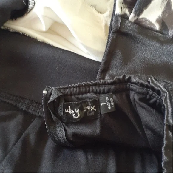 Ruby Rox Black and White Strapless Dress - Picture 5 of 8